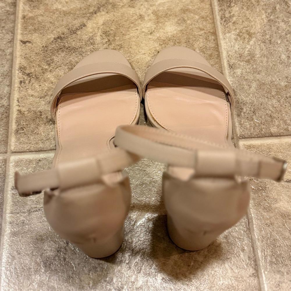 The Drop Avery Women Nude Beige Block Heel Ankle Strap Sandal Size 9.5 High Heel - Picture 12 of 12